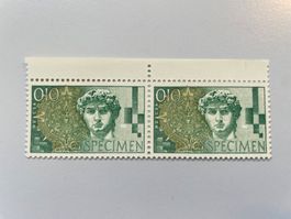 Probedruck 1964 Large Hermes Head and Aztec Calendar
