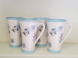 4 grandes tasses/mugs Papillons et Fleurs Marjolein Bastin