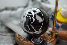 Obsidian Mond   Kugel 50mm  Räumung Topstone  ab  10.-