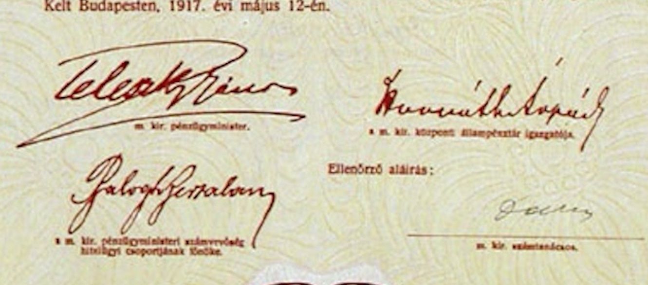Documenti: 6% Königreich Ungarn, Budapest - 1917 – Usato da Solothurn venduto da Sgasche 1
