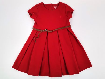 RALPH LAUREN Mädchen Kleid Rot mit Gürtel