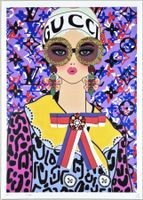 Death NYC Ltd Ed Pop Art Druck " Vuitton Gucci Model