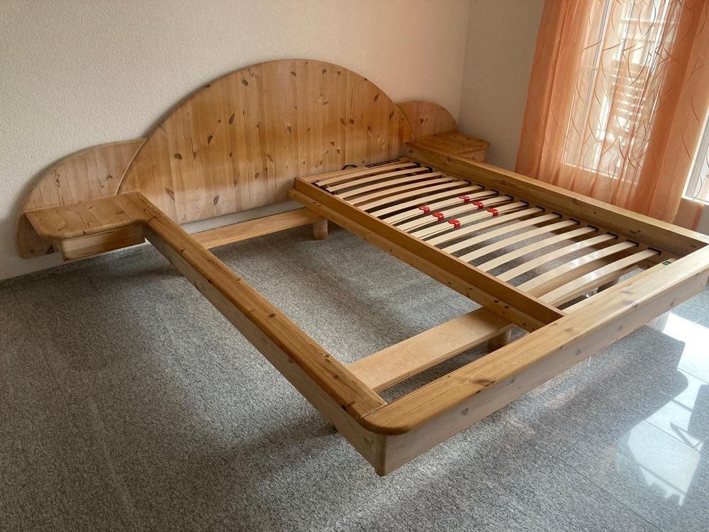 Doppelbett aus Massivholz (Kiefer) (Gebraucht) in Nürensdorf für CHF 1 ...