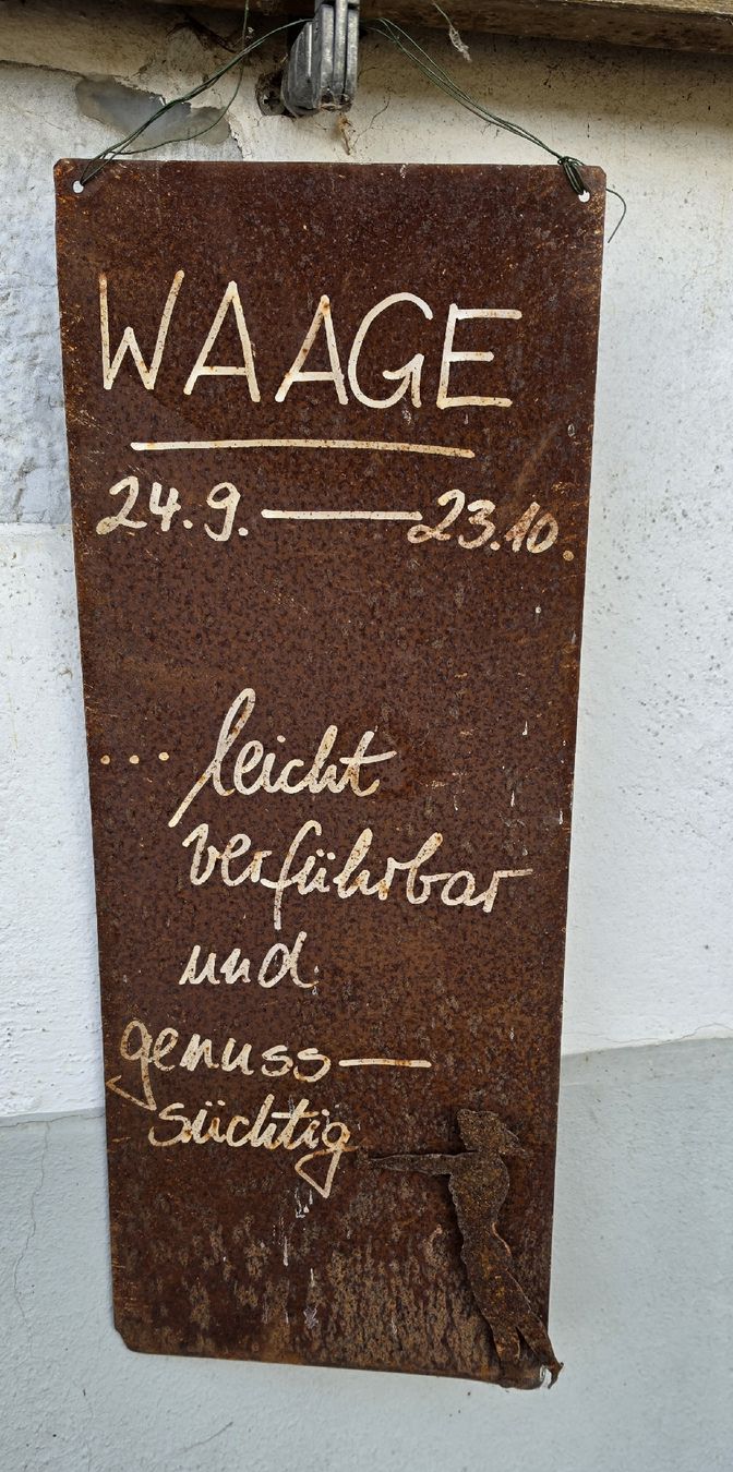 Tutte le decorazioni: Dekoschild Edelrost Sternzeichen Waage – Usato da Laupersdorf venduto da Withelady