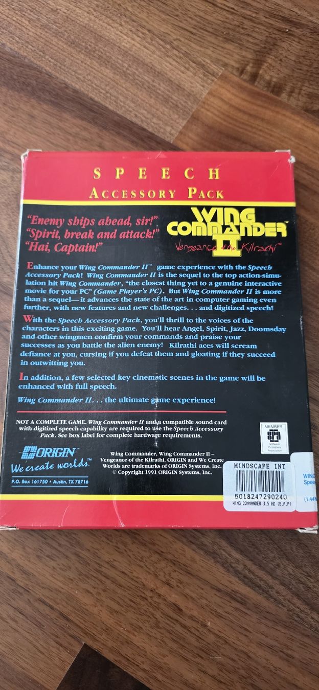 Giochi: Wing Commander II Big Box PC+Speech Accessory Pack komplett – Usato da Jona venduto da AntonioSposito 8