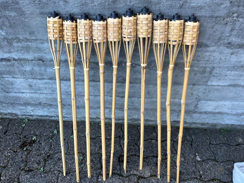 4x Gartenfackeln Mit Citronella – 473 Ml Metallfackeln, 150 Cm Höhe, 3-Zinken-Erdspieß, Für Terrasse & Garten