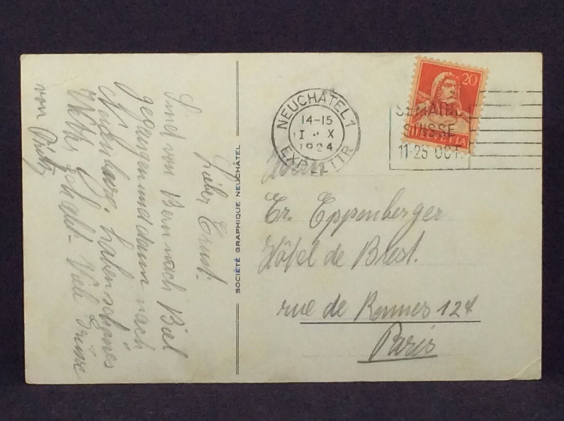 Cartoline postali: Neuchâtel et la trouée de Bourgogne – Usato da Widnau venduto da Brusi9 1