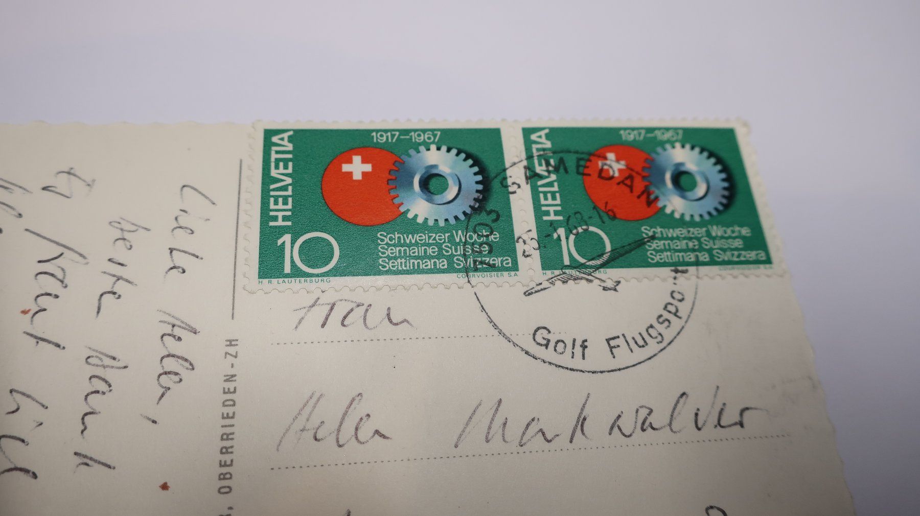 Cartoline postali: Samedan mit Bernina N° 11403  1968 – Usato da Cormoret venduto da Pascalll2001 3