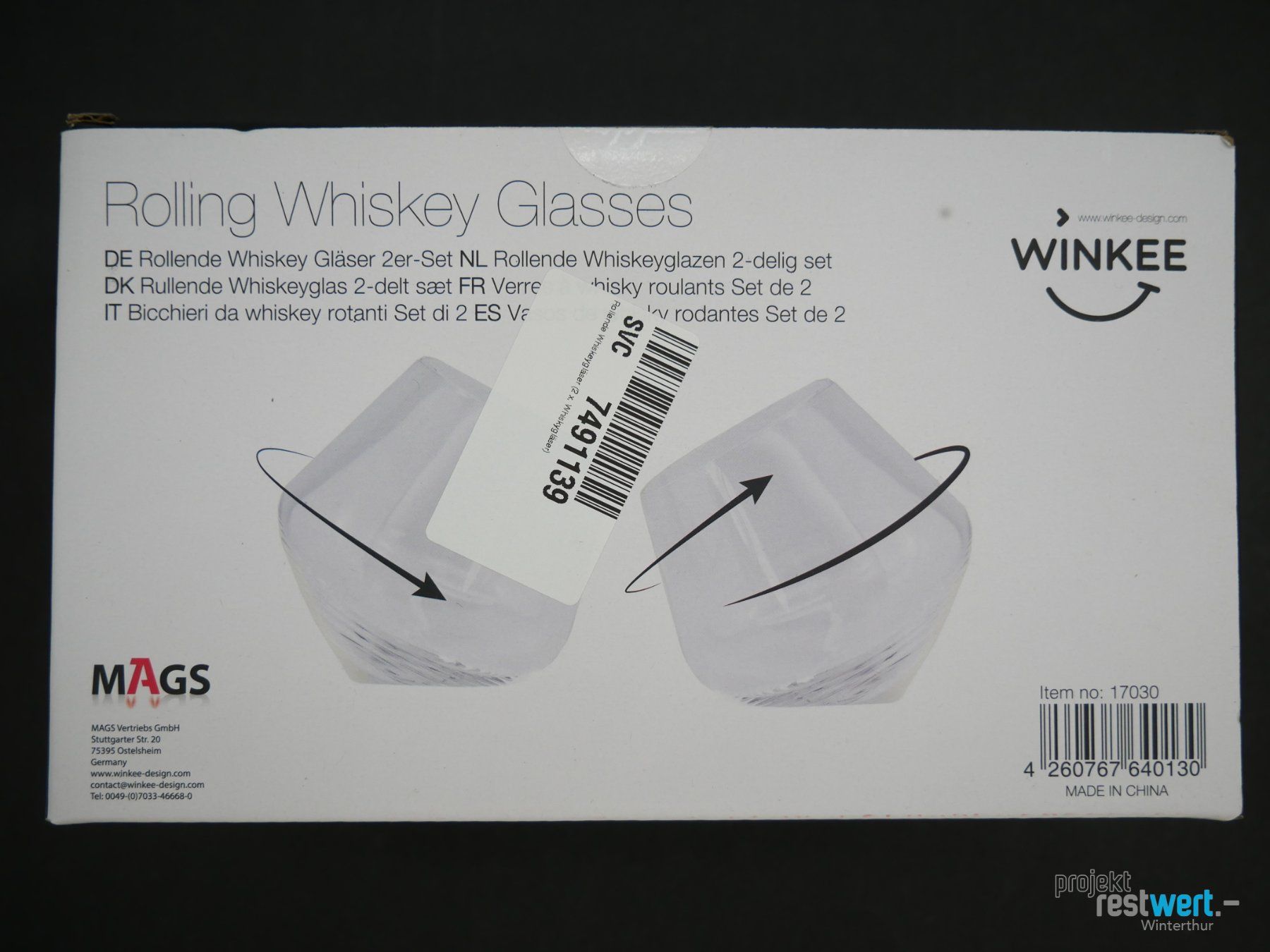 Bicchieri: WINKEE Rollende Whiskeygläser 2er Set – Nuovo (secondo la descrizione) da Winterthur venduto da Restwert_Winterthur 2