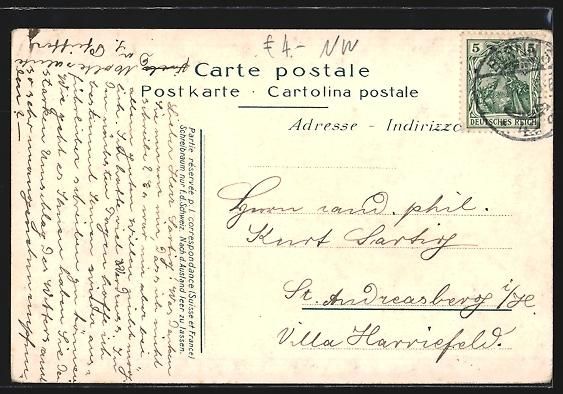 Cartoline postali: Stans, Ortsansicht mit Kirche und Hauptp – Usato da Berlin venduto da bartko-reher 1