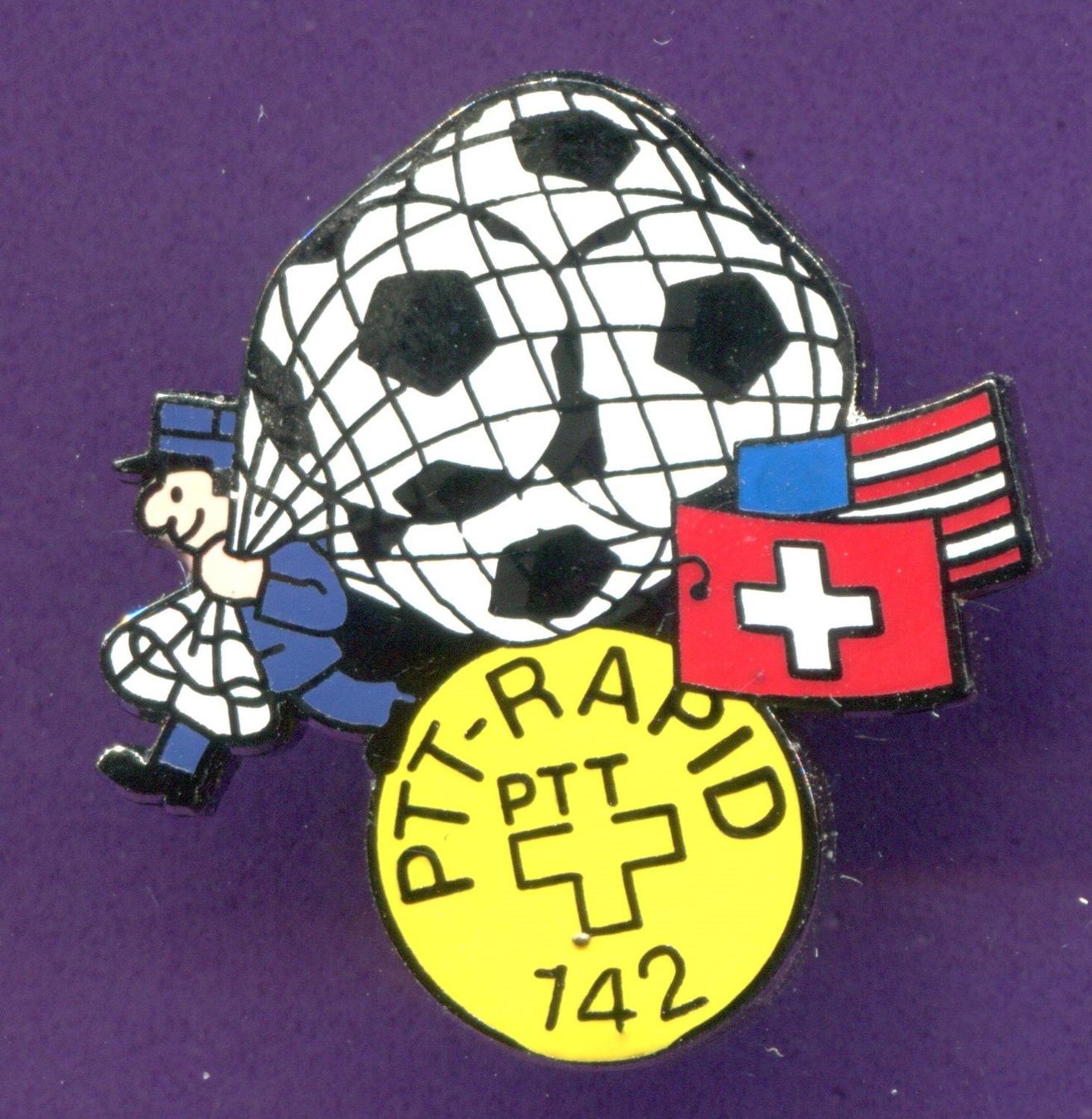 Placchette & Badge: PTT   RAPID 142  WM SCHWEIZ USA – Usato da Winterthur venduto da Sammleroase