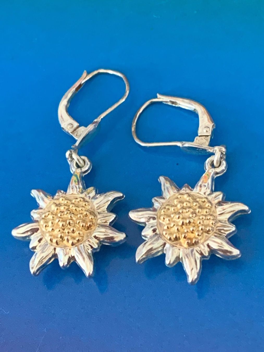 Orecchini pendenti & Orecchini a lobo: Ohrringe Silber/goldig EDELWEISS ! – Nuovo (secondo la descrizione) da Dittingen venduto da Bijoubelle