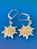 Ohrringe Silber/goldig EDELWEISS !