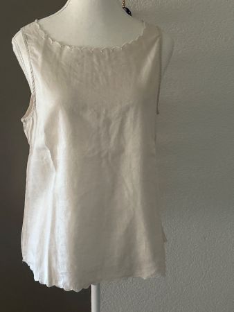 Ärmelloses Shirt Damen beige