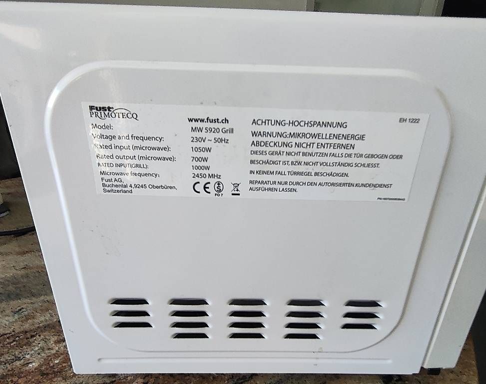 Küchengeräte: Fust Mikrowelle  – Gebraucht aus Bleienbach von mini2021 1