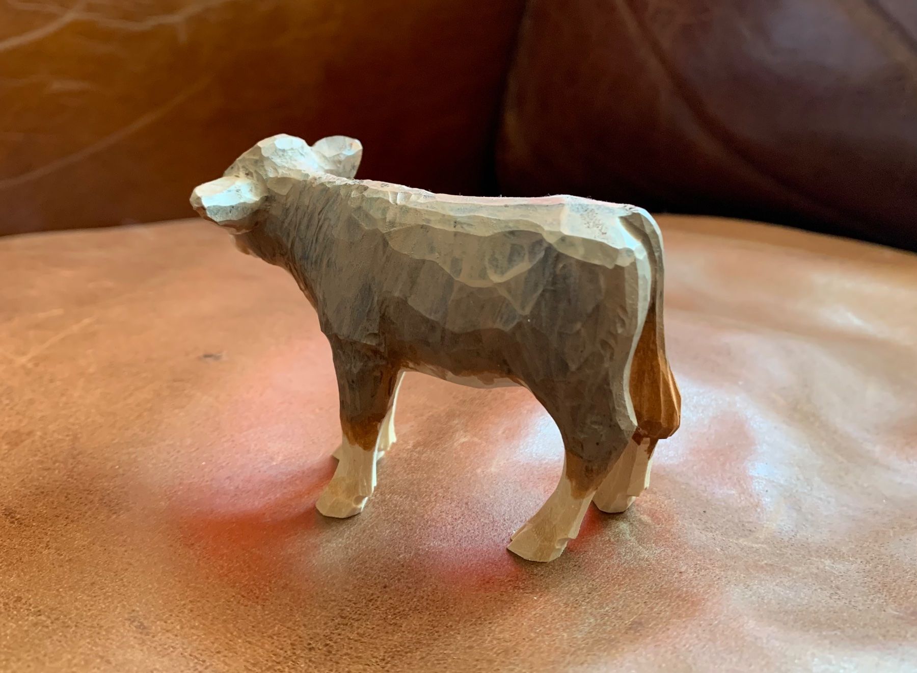 Figuren: Kalb, Kälbchen, Holz, handgeschnitzt, Brienz, Krippenfigur – Gebraucht aus Kloten von petrol5555 2