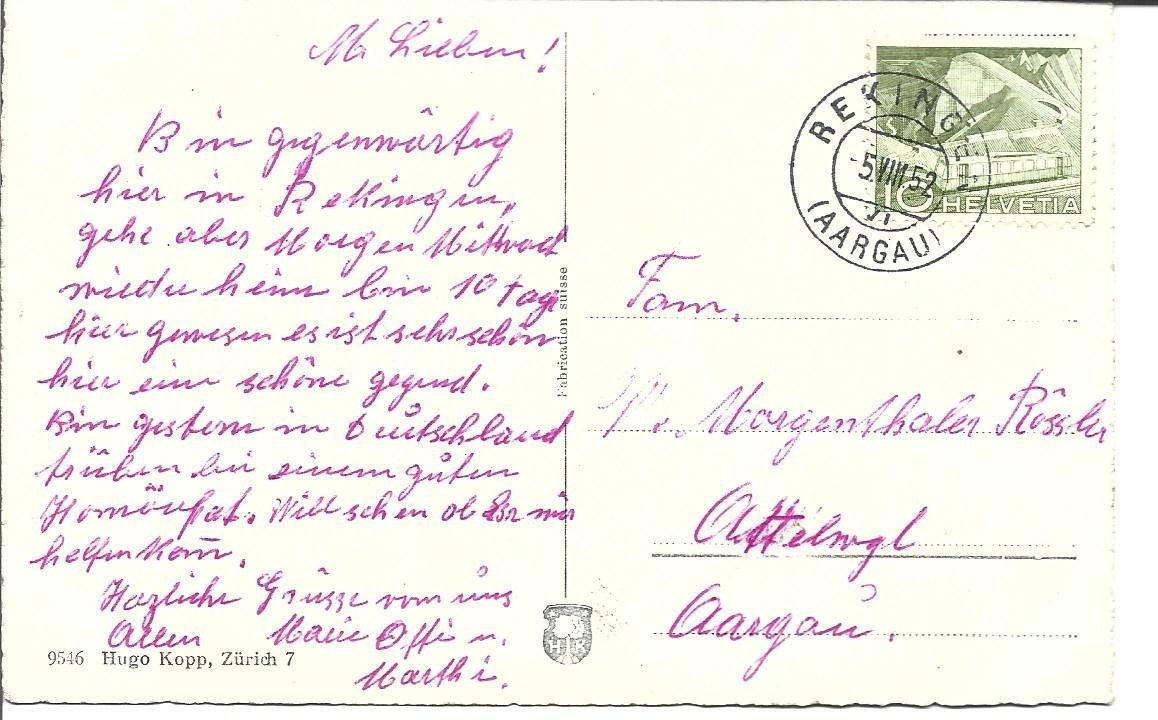 Cartoline postali: AK Rekingen  AG – Usato da Appenzell venduto da mai25 1