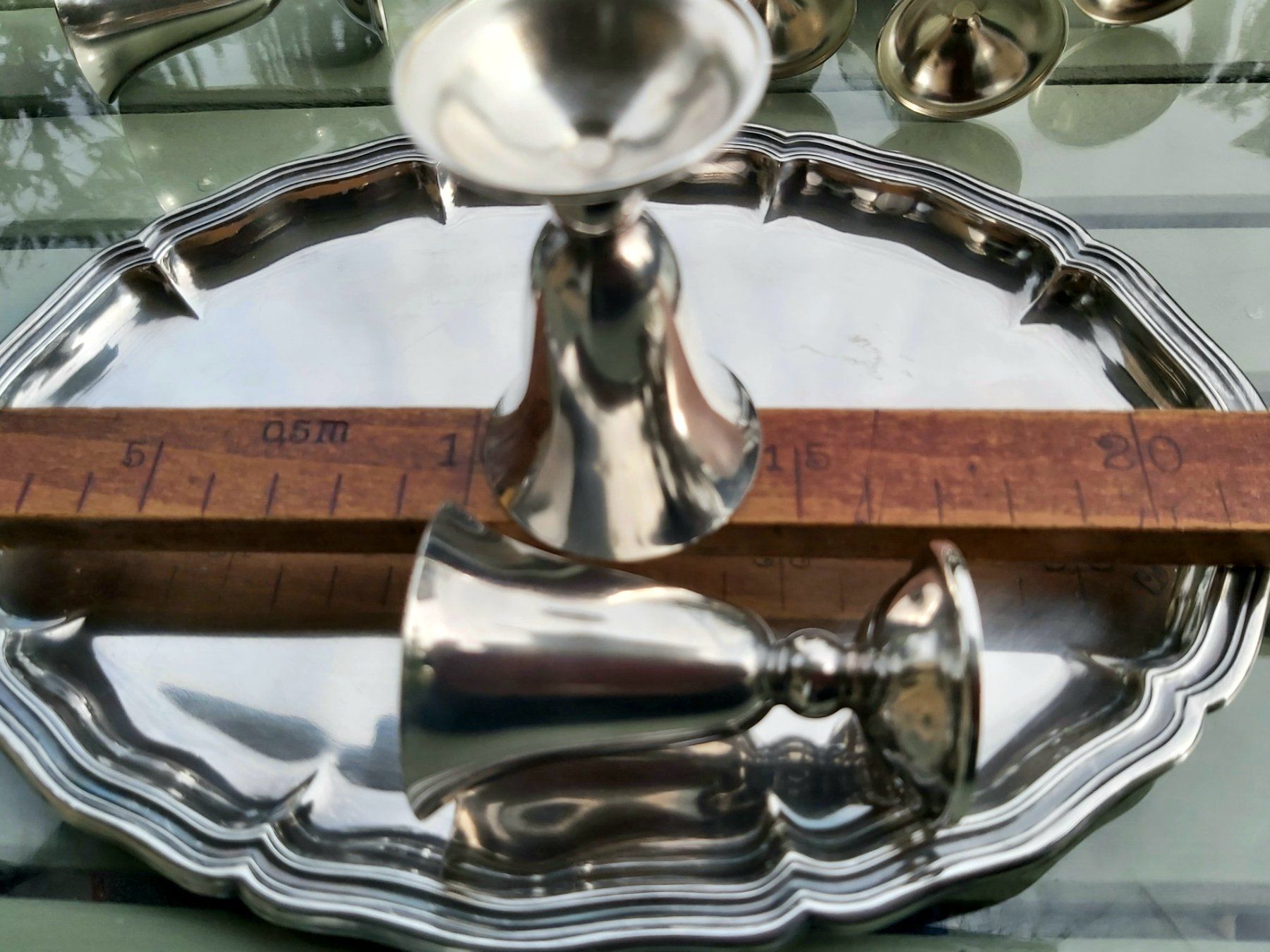 Geschirrsets: 6 Silberne Schnapsbecher mit Tablett – Gebraucht aus Bern von aronari 3