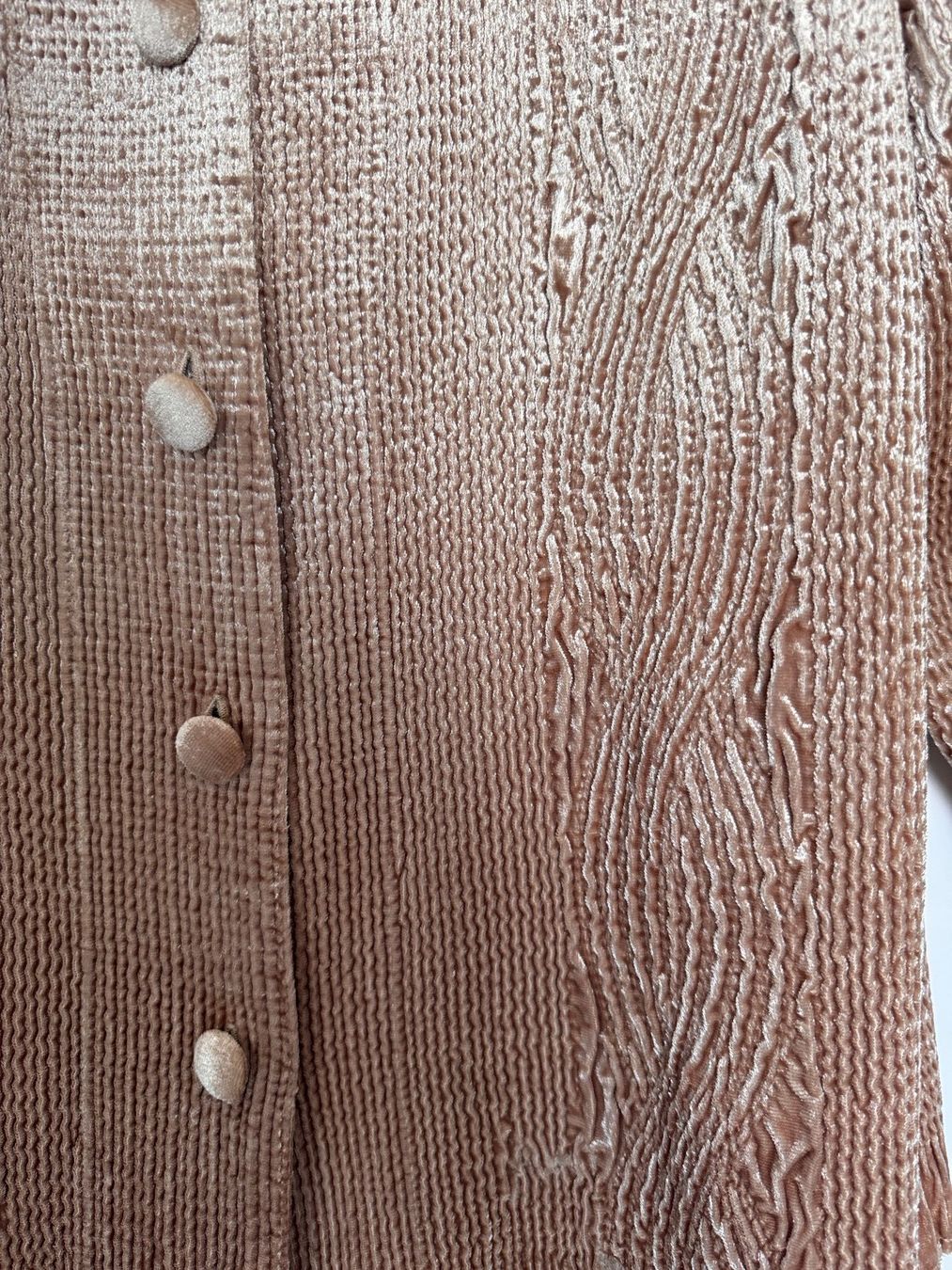 Giacche: Chico's Samtjacke Crinkle-Optik Champagner Elegant – Usato da Heerbrugg venduto da dwfg 8