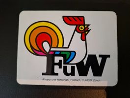 Vintage Rar Sticker Aufkleber Finanz und Wirtschaft Wie Neu!