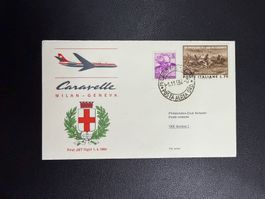 Swissair Erstflugbrief Mailand - Genf 1964