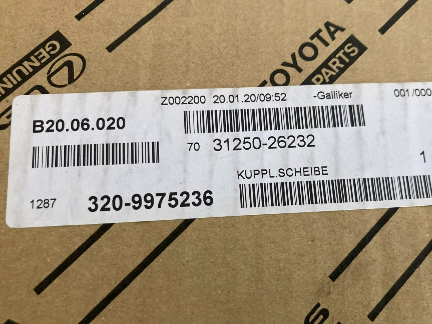 Toyota Alle Autoersatzteile: Toyota Hiace 31250-26232 – Neu und originalverpackt aus Altenrhein von Tribun75 2