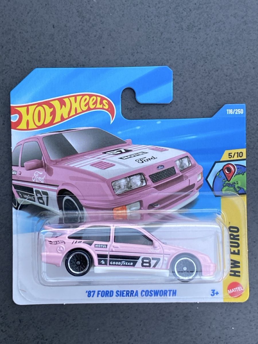 Hot Wheels Modellini d'auto: Hot Wheels '87 Ford Sierra Cosworth – Nuovo e nell'imballaggio originale da Berg TG venduto da dadukeschlufi