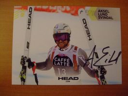 AKSEL LUND SVINDAL  (NOR) AUTOGRAMMKARTE