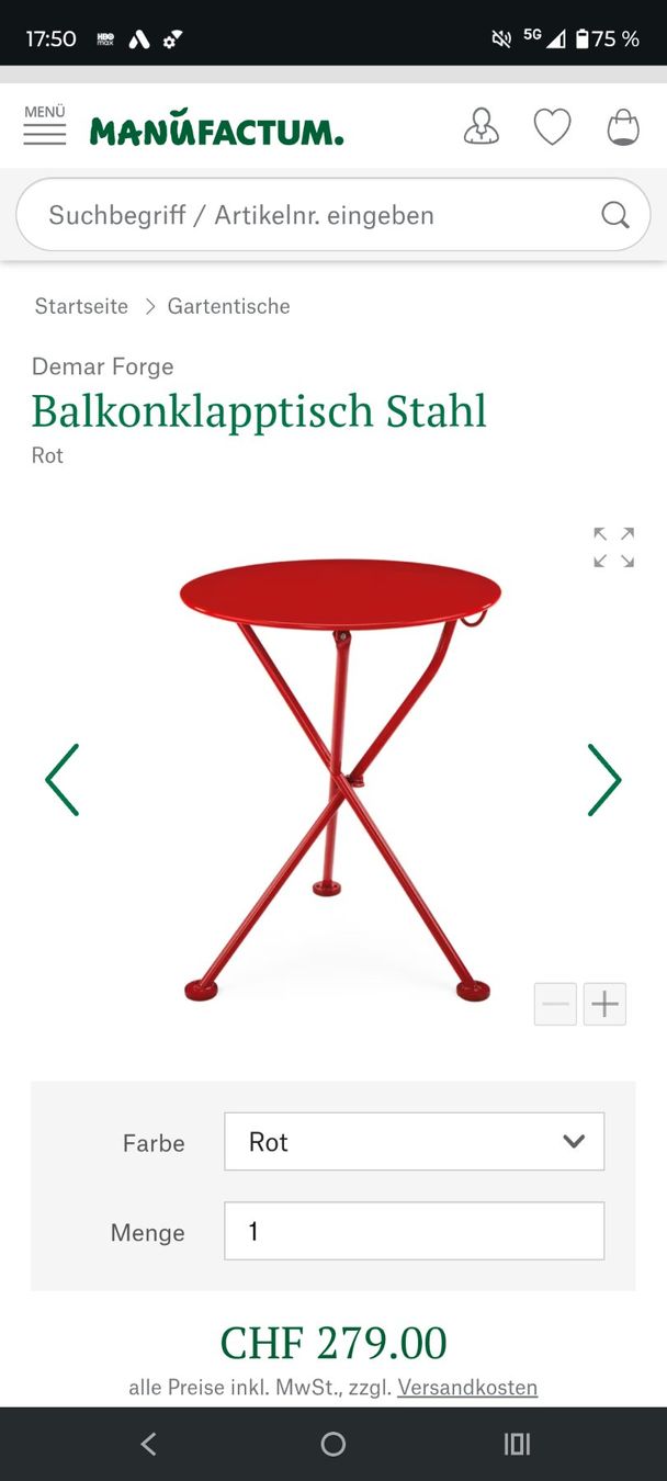 Tavoli: Balkonklapptisch Demar Forge – Usato da Basel venduto da Tanner44