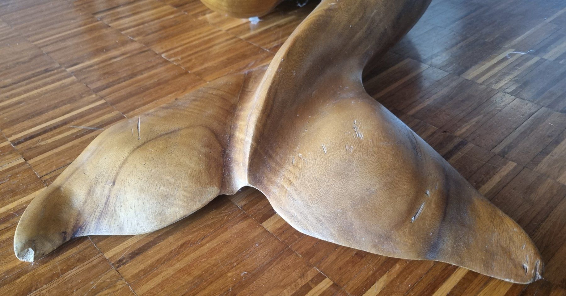 Tavoli: Table basse - Plateau en verre sur 2 dauphins entrelacés – Usato da Blonay venduto da Boutdeficelle 4