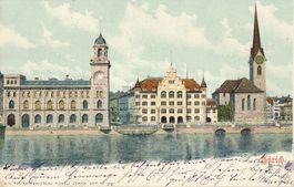 Zürich an der Limmat - Litho + 1901