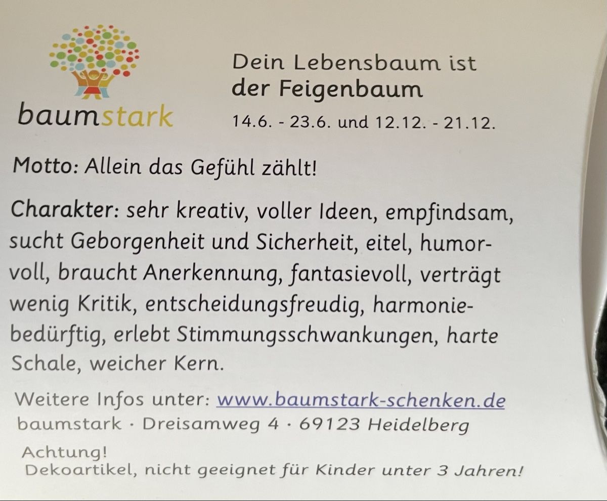 Alle Dekorationen: Baumstark Lebensbaum Feigenbaum Glücksbringer, Schütze/Zwill – Neu und originalverpackt aus Bronschhofen von Sommernacht03 1