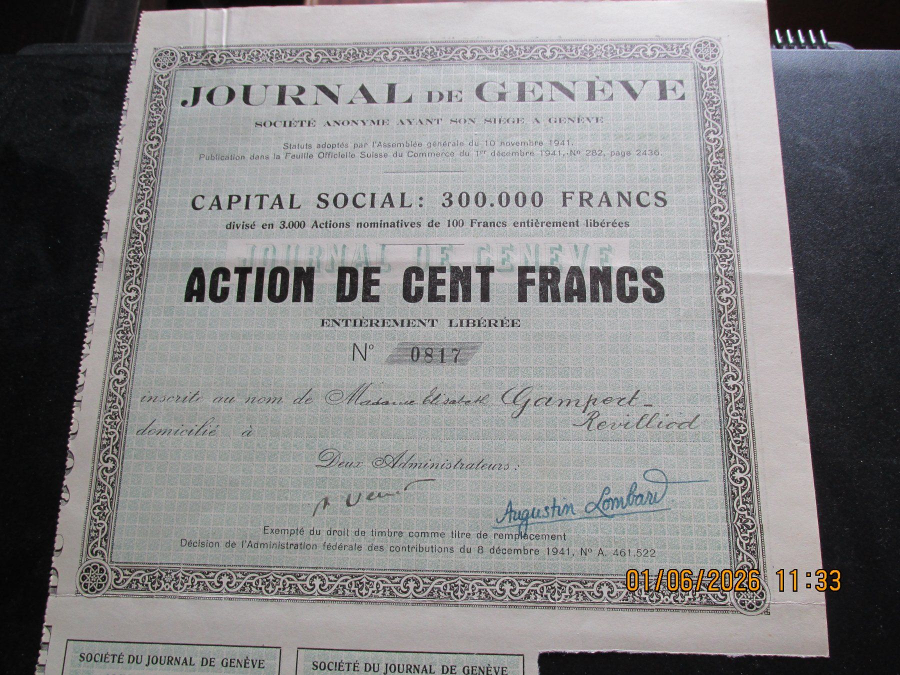 Riviste & Magazine: Journal de Genève – Usato da sédeilles venduto da JWP45