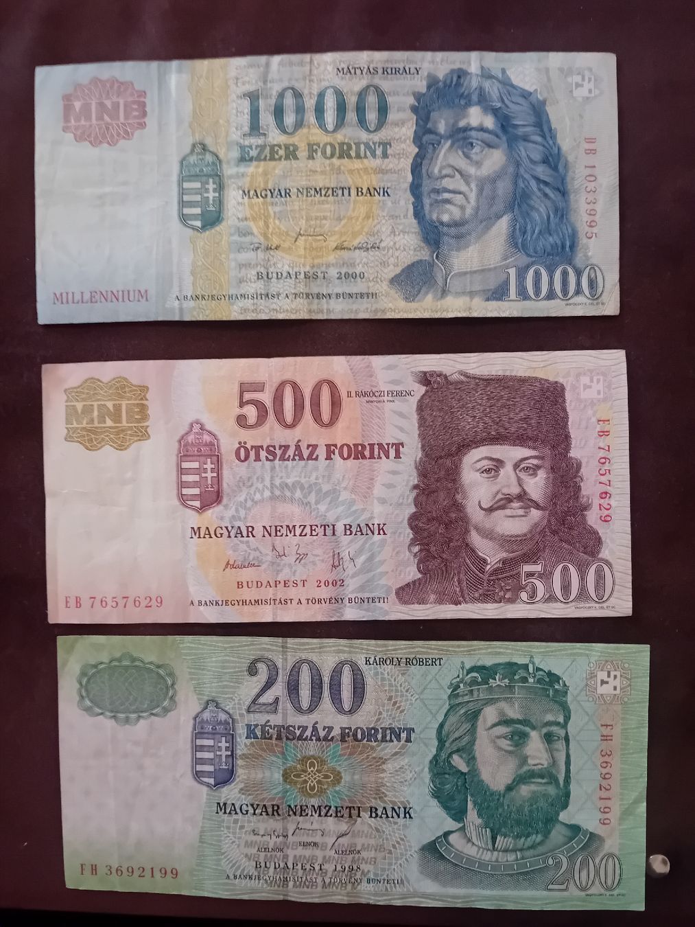 Banconote: 3 Banknoten Ungarn – Usato da Muralto venduto da Alex1912