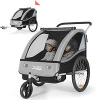 Tiggo VS 2 in 1 Kinderanhänger Grau