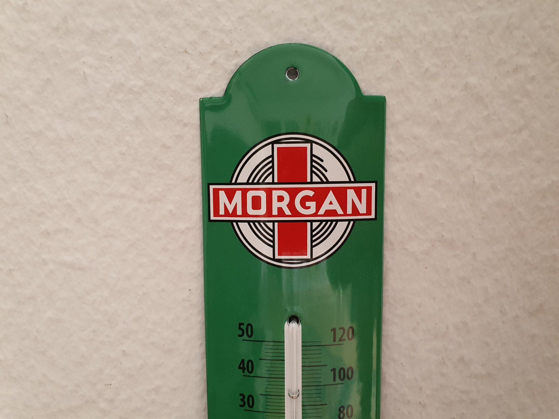 Schilder: Emailschild Morgan Motorcycles Thermometer Emaille Schild – Neu (gemäss Beschreibung) aus Schaffhausen von  1