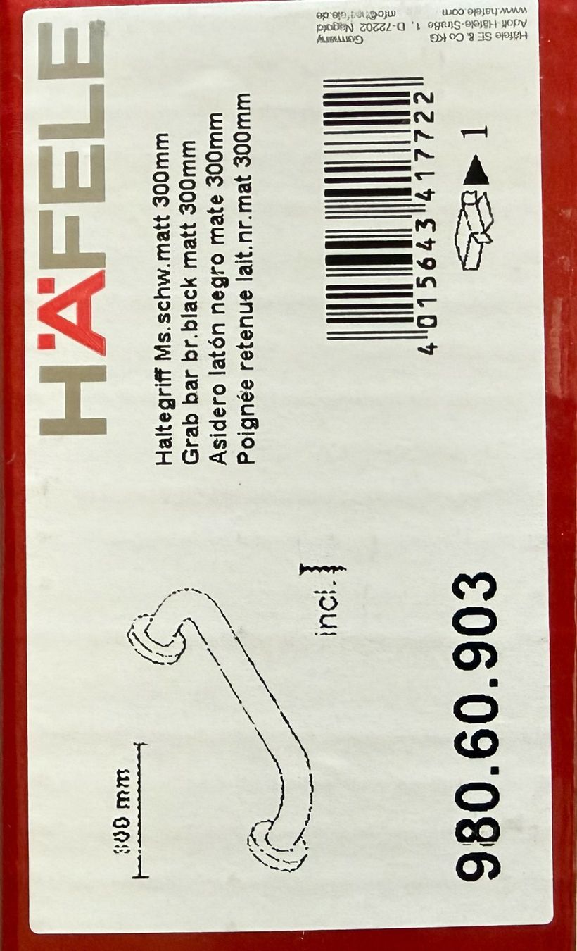 Wandhalterungen: Haltegriff - HÄFELE - NEU schwarz matt – Neu und originalverpackt aus Untervaz von Tampomas 3