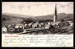 AK Hundwil, Ortsansicht mit Kirche