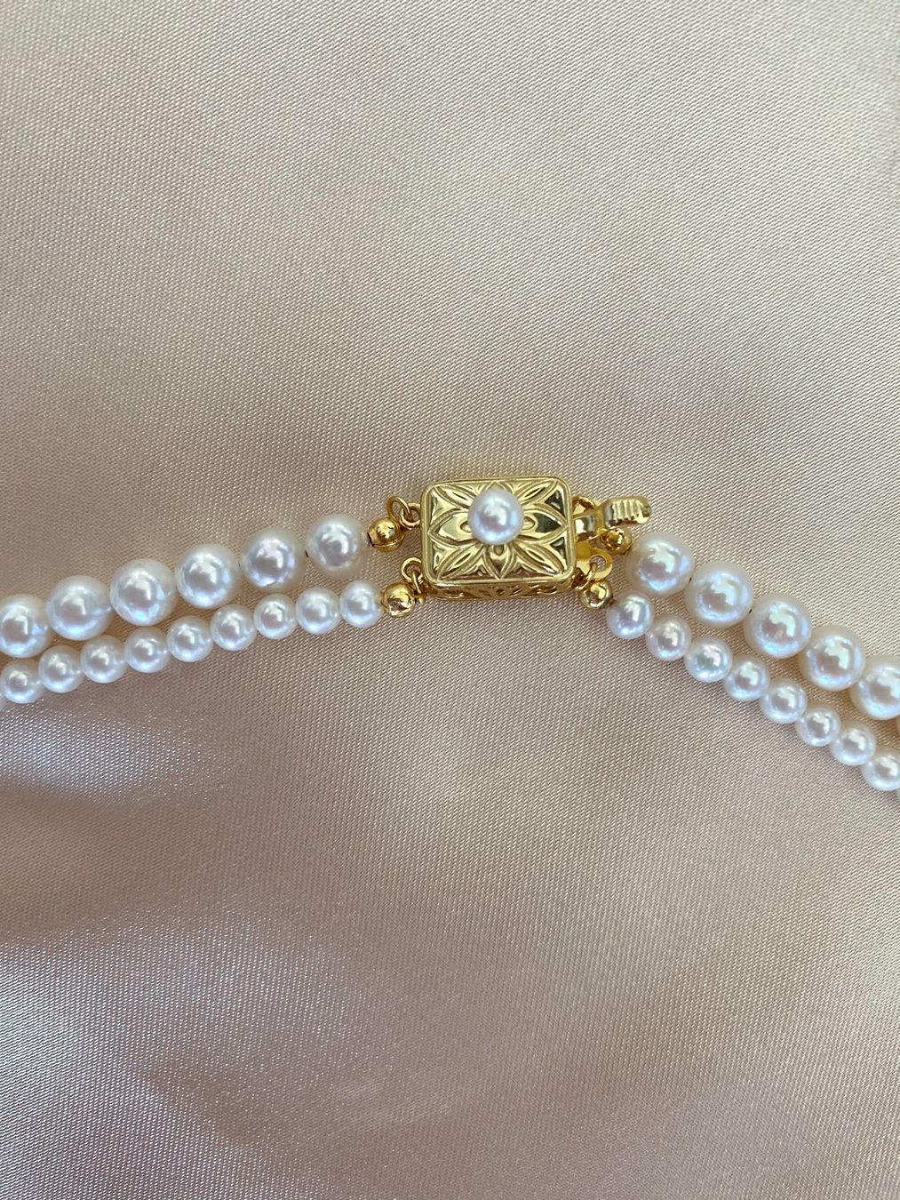 Catenine: doppelte Top Süsswasserperlen/Perlen Kette echte – Nuovo e nell'imballaggio originale da Sarnen venduto da Yingsperlen4 1