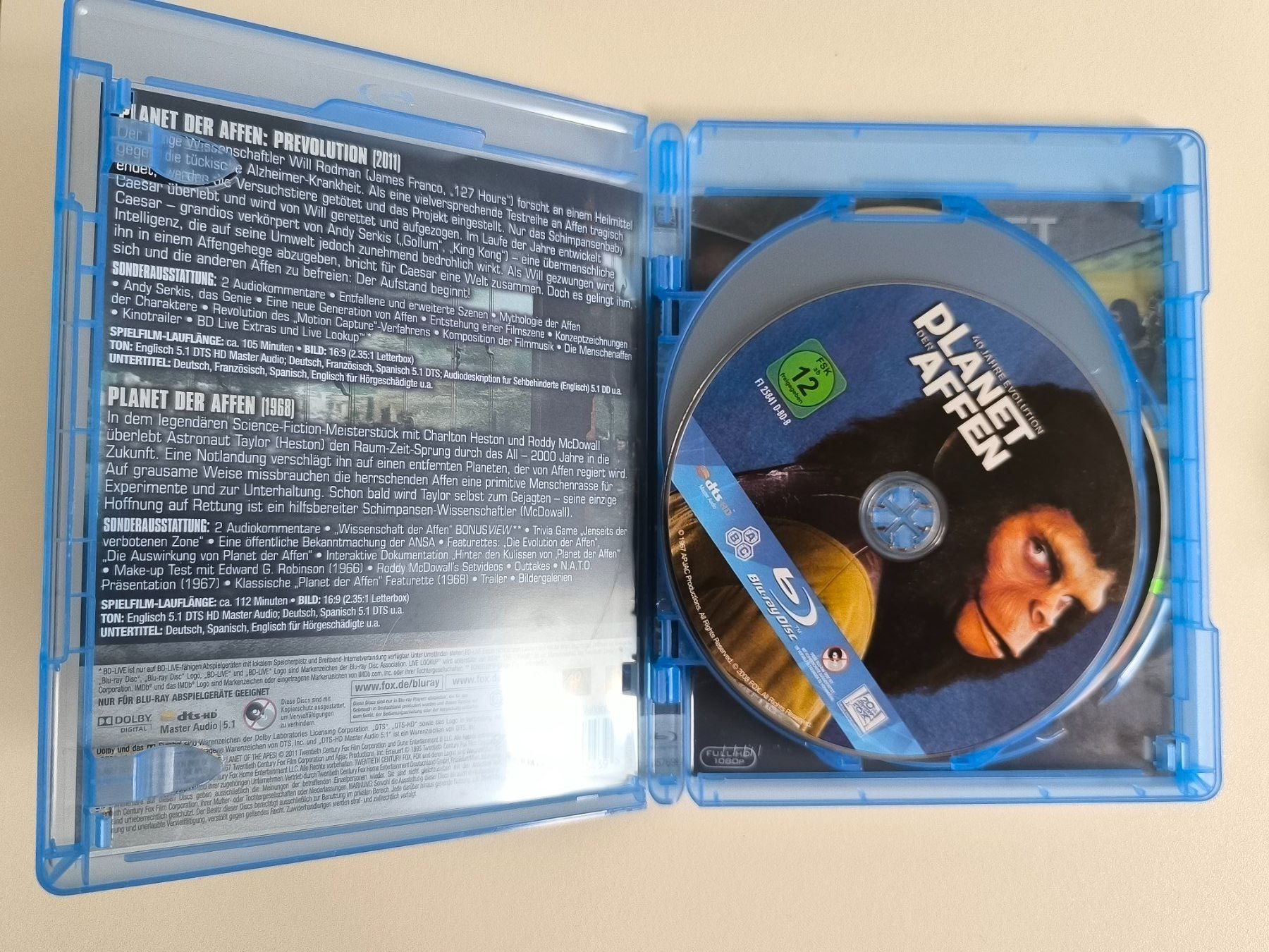 Tous les DVDs: Blu-ray / Planet der Affen 1968 & Planet d Affen Prevolution – D'occasion à Muttenz par hak_dsk9 3