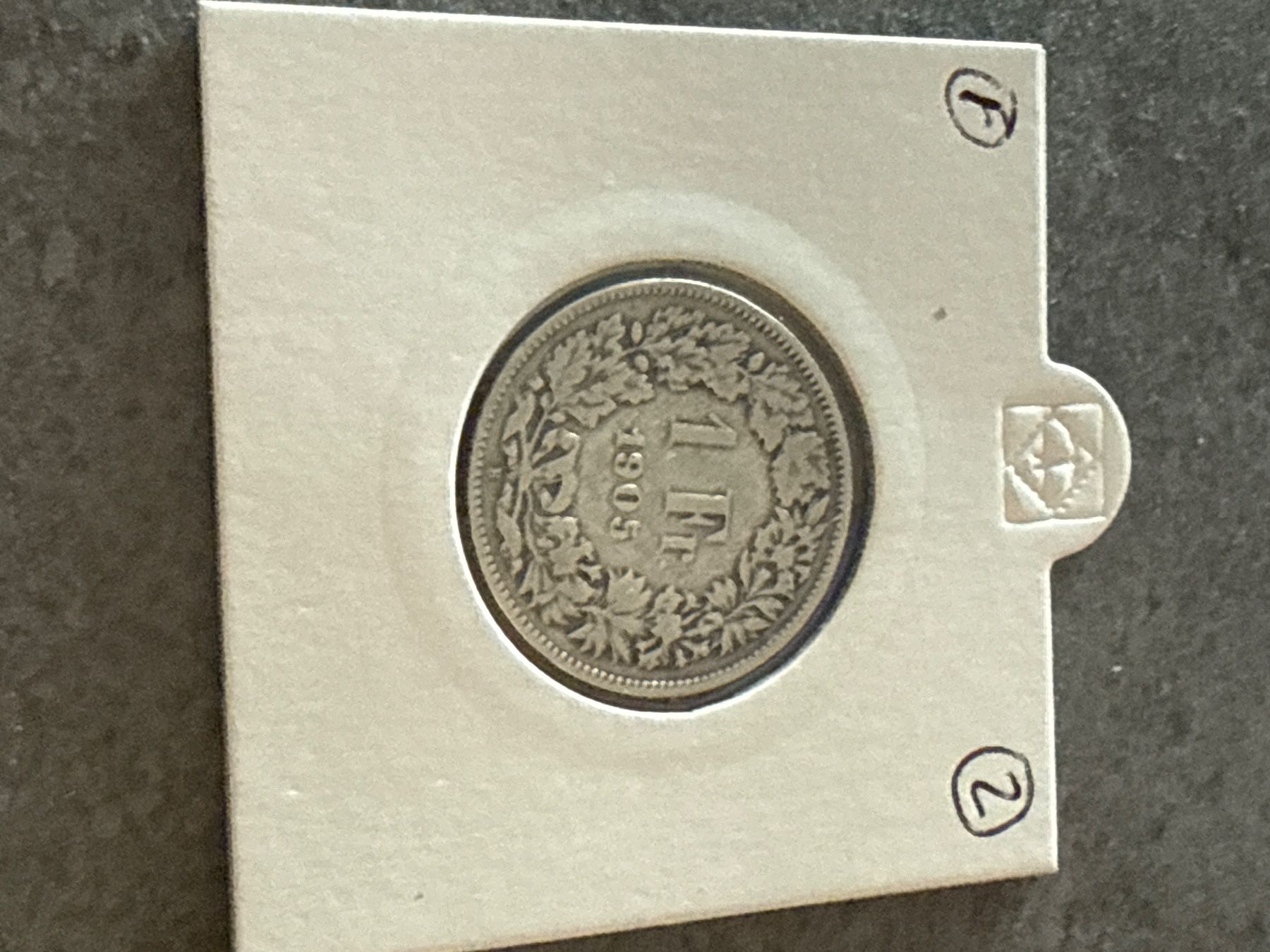 Tutti le monete: Swiss 1 franc 1905 Silver Coin – Usato da Pully venduto da ta571