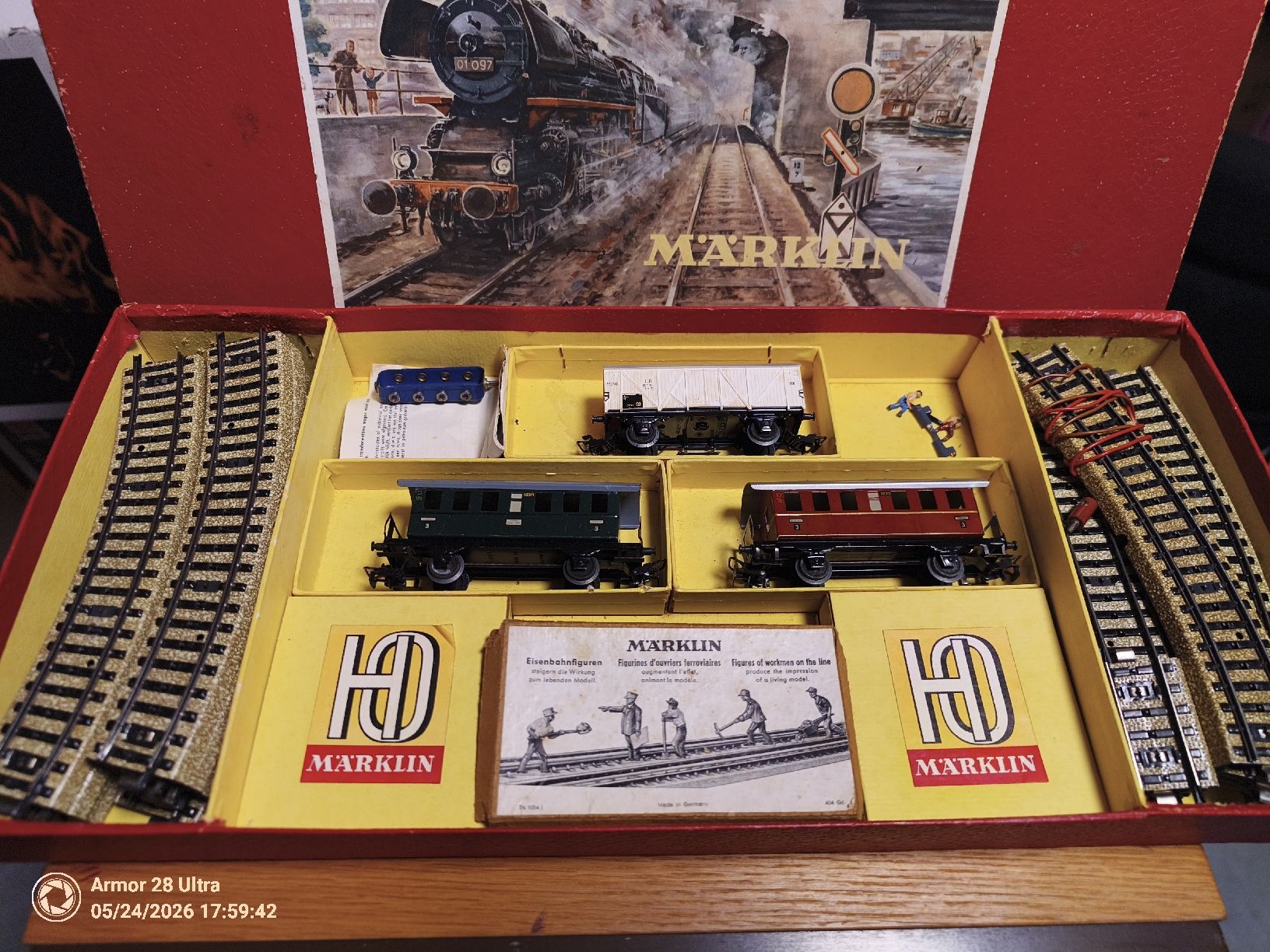 Märklin Modellini di ferrovie: Vintage Märklin H0 Eisenbahn-Set im Originalkarton – Usato da Scherzingen venduto da The-C 1
