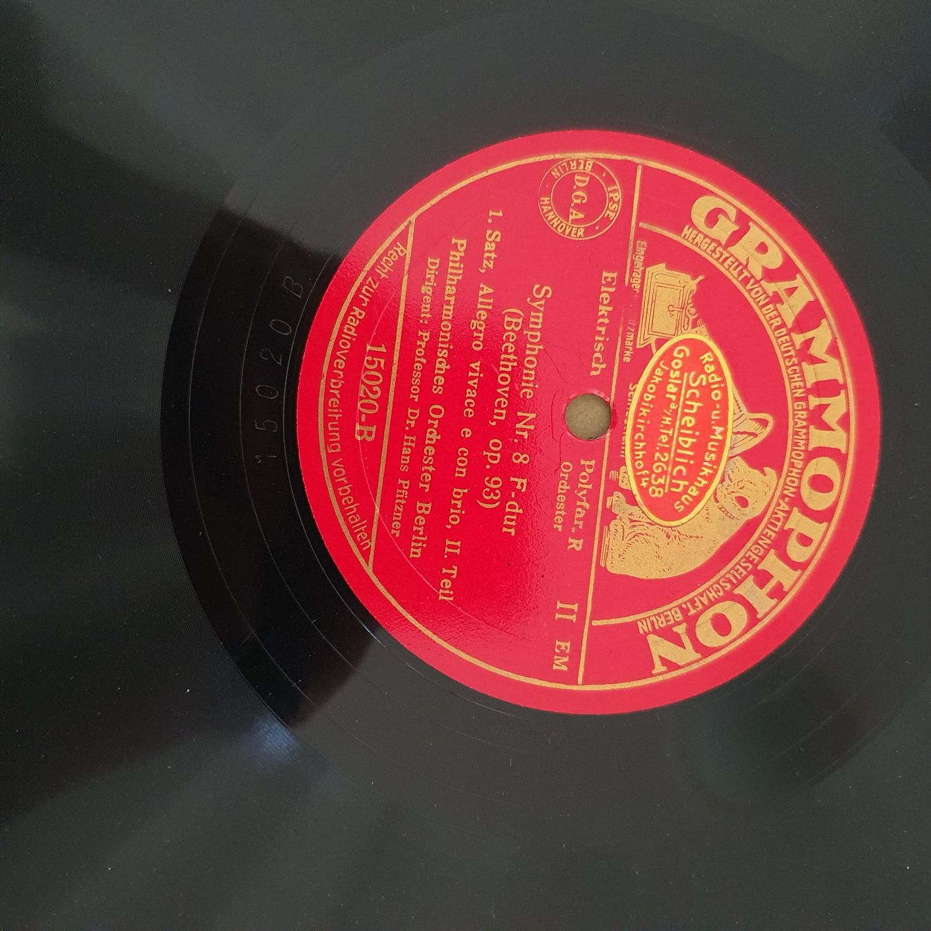 Schallplatten: Schellackplatte Beethoven op. 93 – Gebraucht aus Chur von BettinaOlczyk