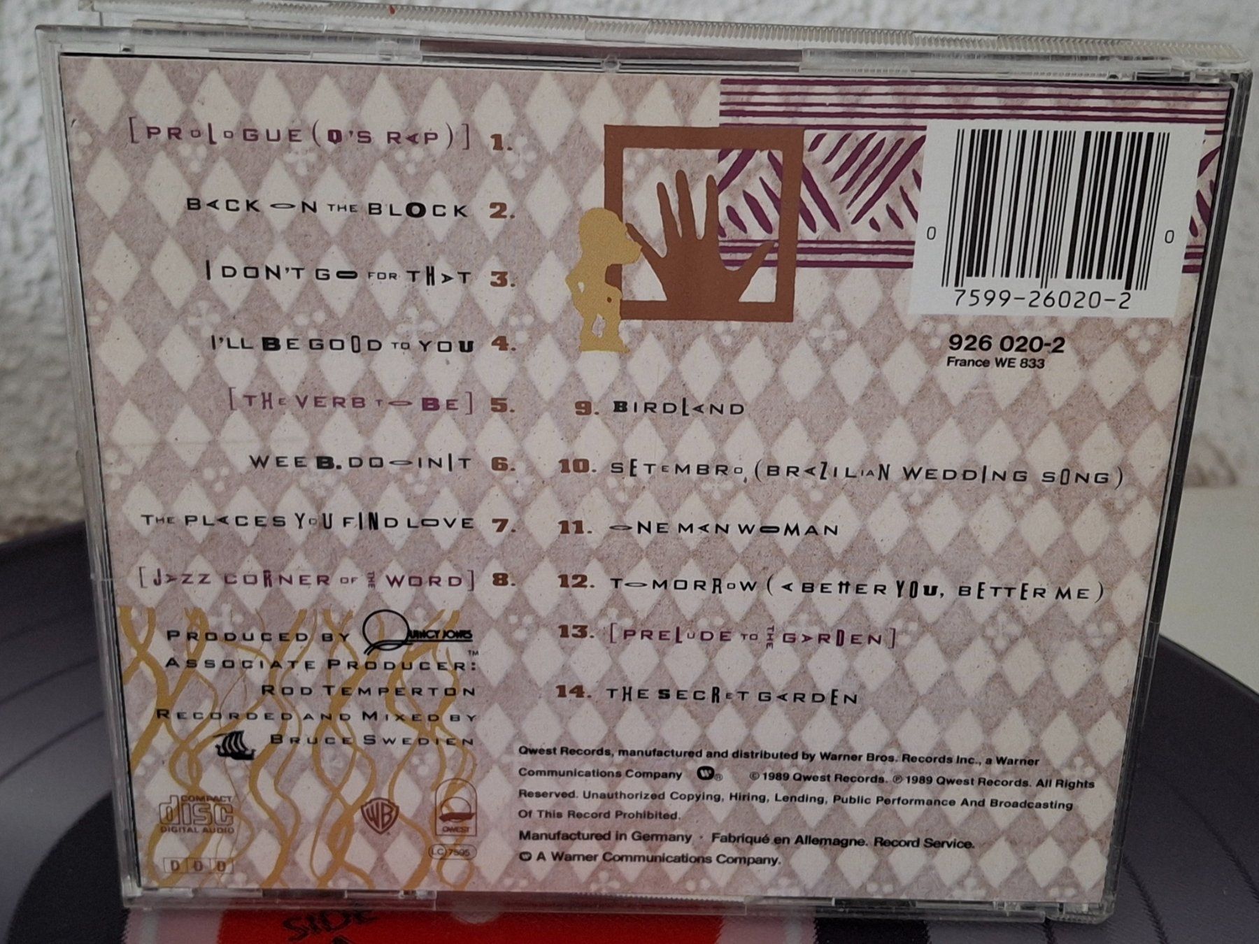 CD: CD Quincy Jones - Back on the Block – Usato da Aarberg venduto da Jackup1 1