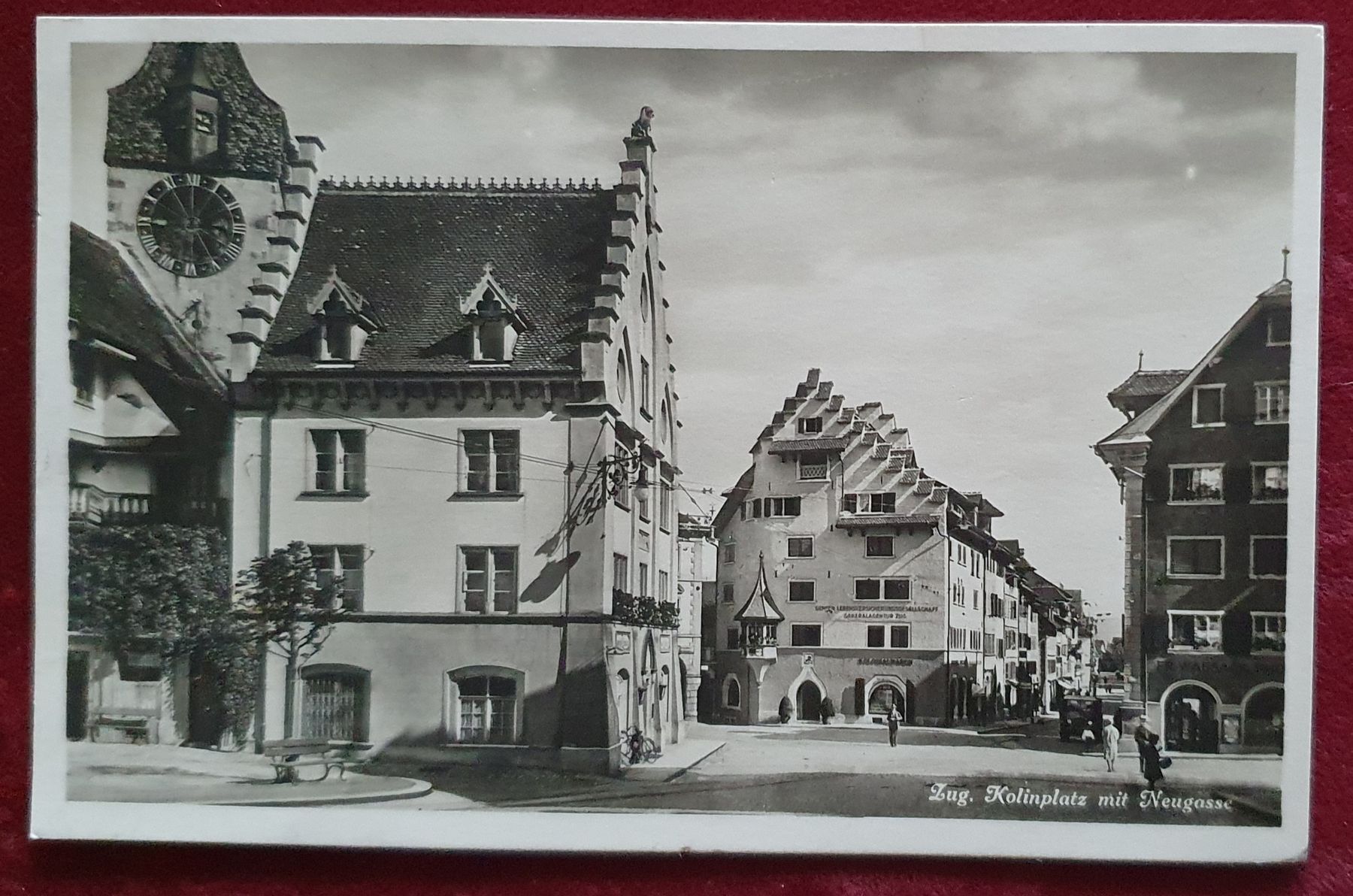 Ansichtskarten: Zug 1928 - Kolinplatz mit Neugasse – Gebraucht aus Kreuzlingen von Rschweiz1