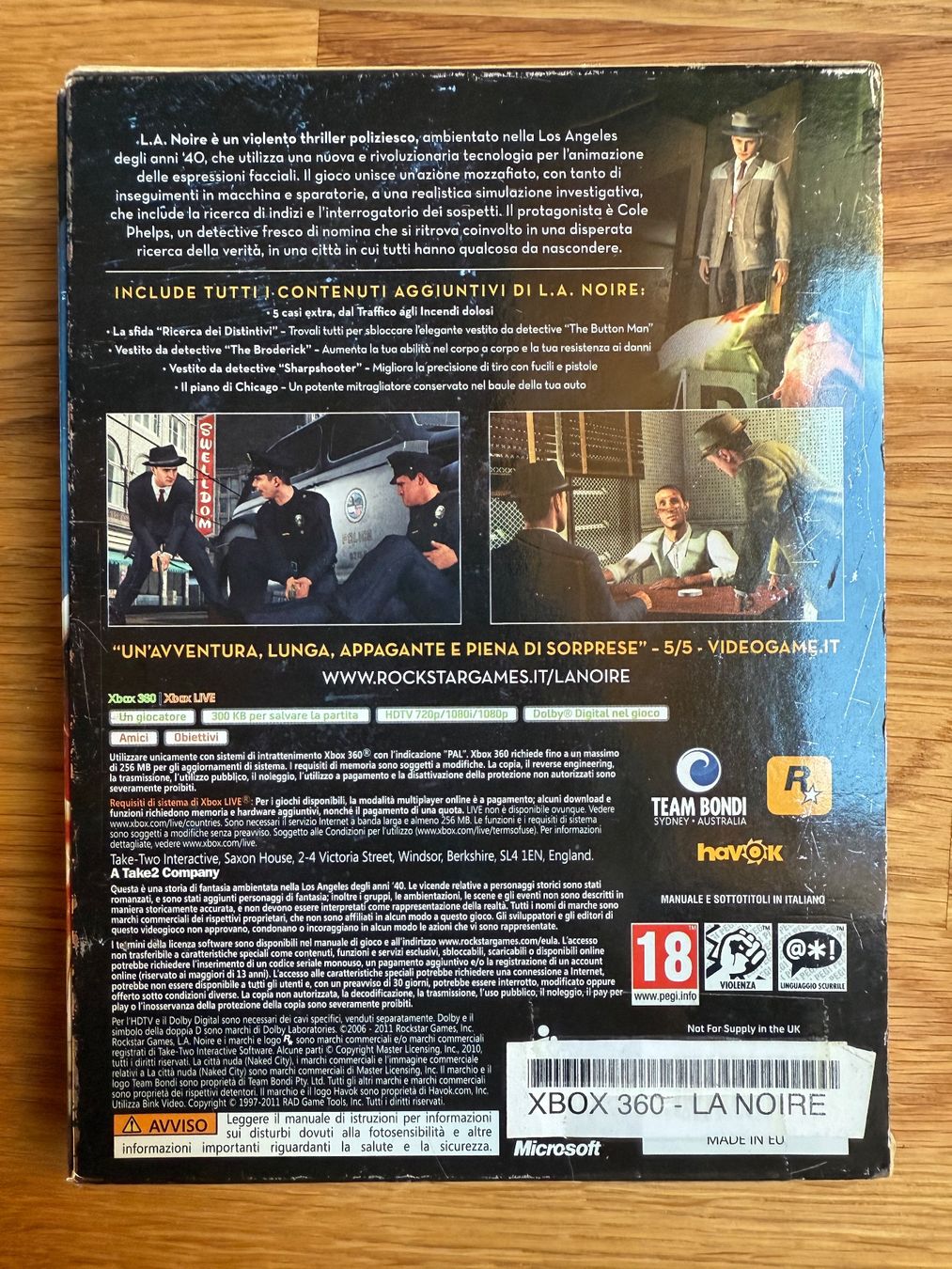 Giochi: L.A. Noire Xbox 360 - Edizione Completa – Usato da Glis venduto da dor_b2nc 1