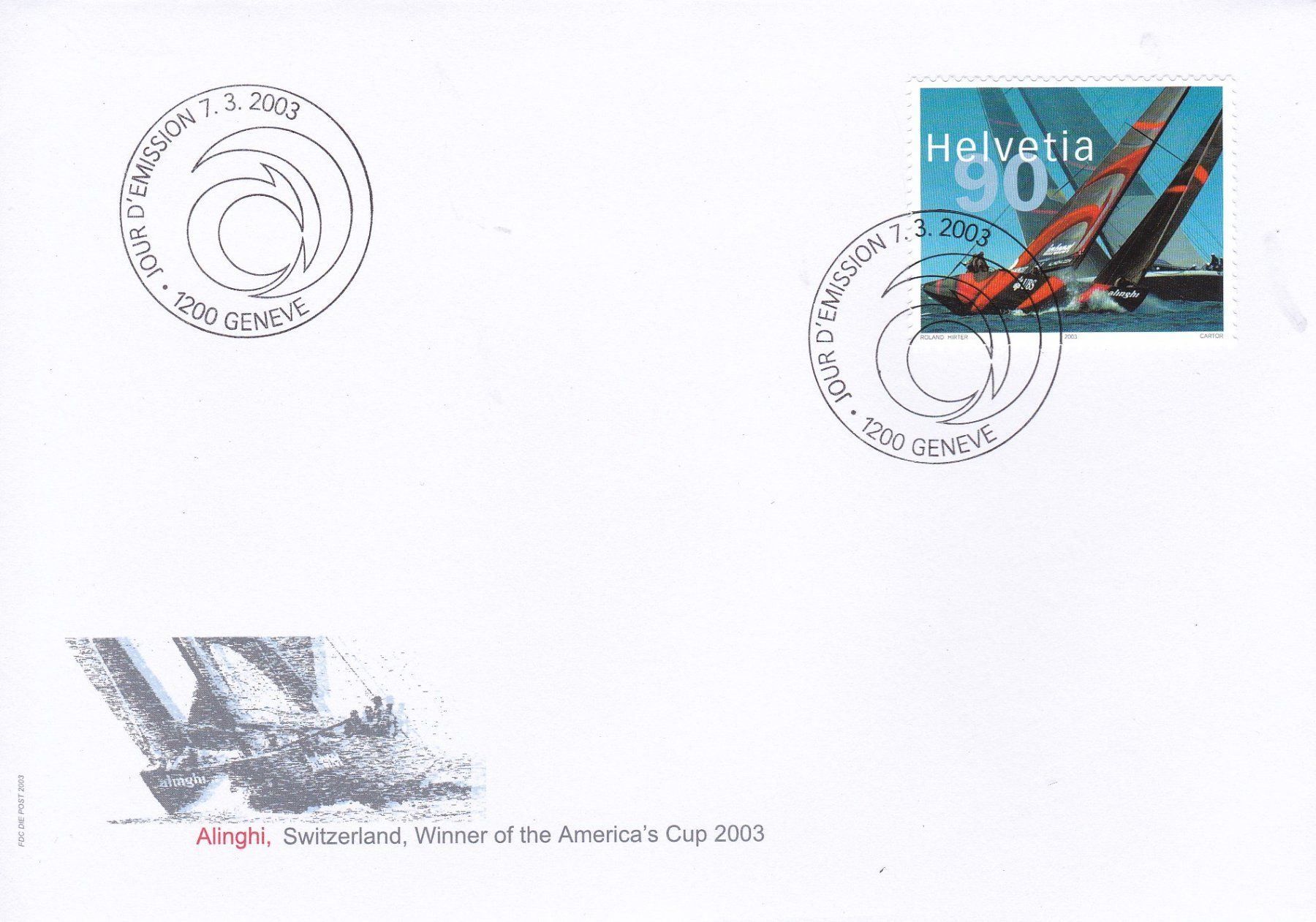 Tutti i francobolli: FDC Alinghi 2003 – Nuovo (secondo la descrizione) da Schliern b. Köniz venduto da joni20