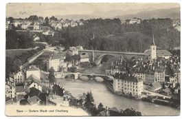 Bern - untere Stadt und Obstberg - Nydeckbrücken - 1911