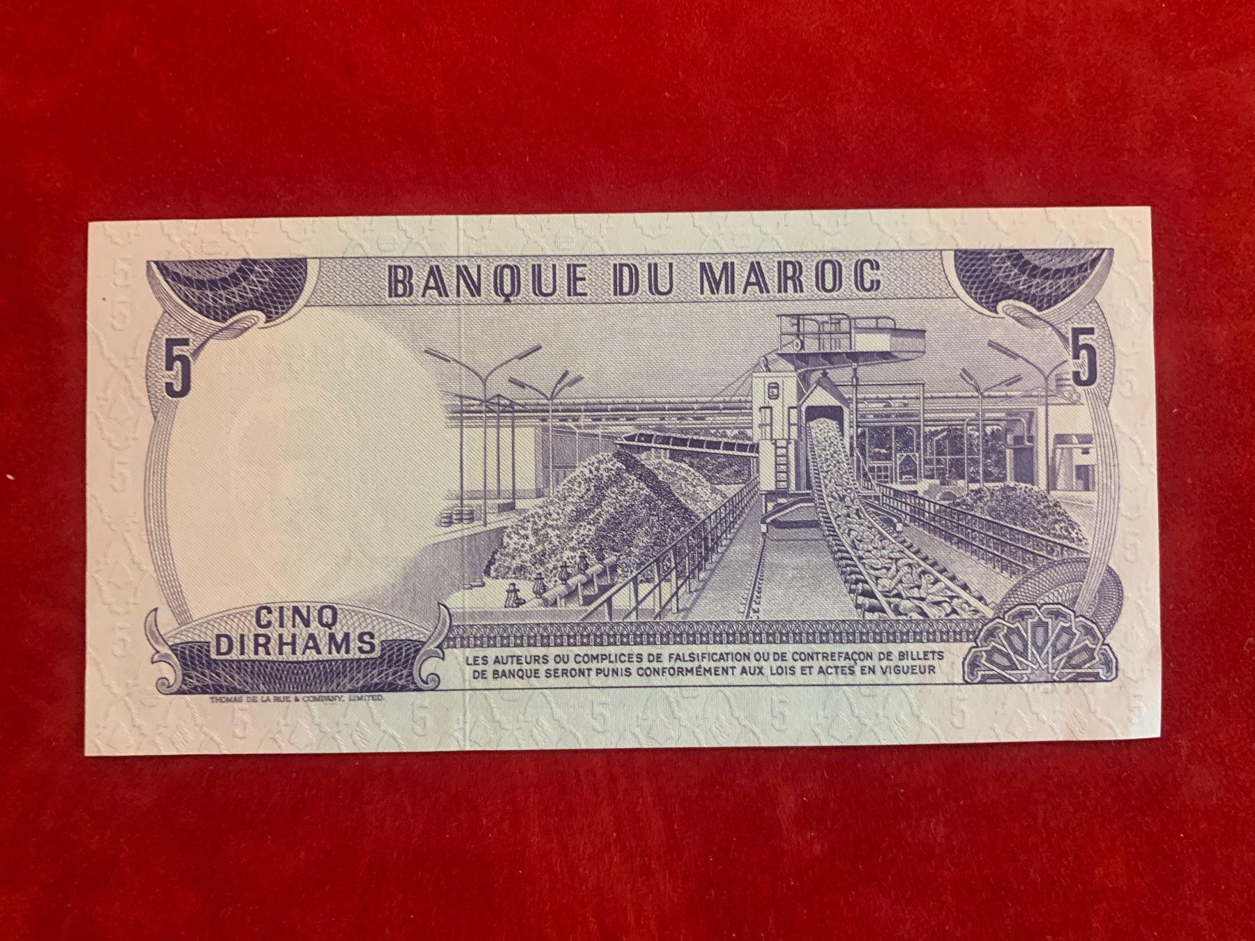 Banconote: MAROC - 5 Dirhams 1970-1390 - Unzirkuliert / Non circulé – Nuovo (secondo la descrizione) da Le Lignon venduto da Trikles 1