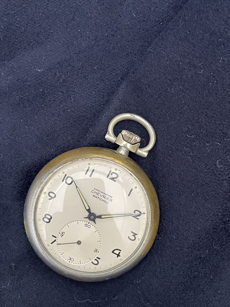 Orologi: TaschenUhr Chronograph CHEVRIER Swiss – Usato da Zürich venduto da Danokiko 1